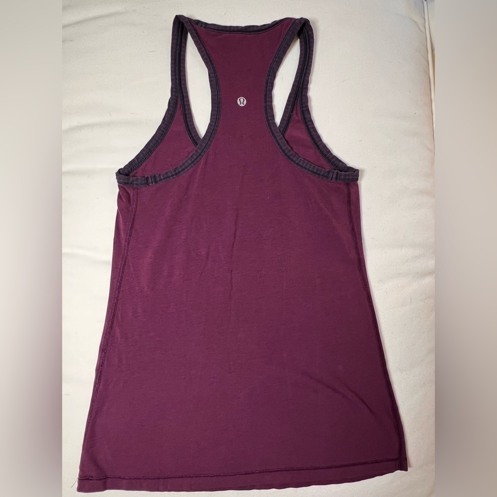 LULULEMON Lululemon Modern Racerback Plum / Hyper Stripe Plum size 4 - Picture 3 of 5